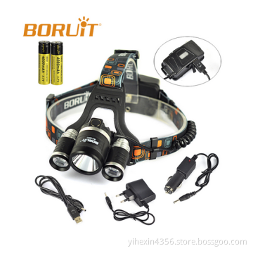 BORUIT RJ-5001 USB Led Rechargeable Headlamp Headlight
